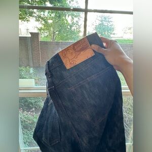 Naked and Famous Big Slug Selvedge Indigo 18oz jeans in Weird Guy fit for sale!!